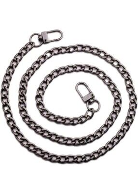 23.75" Black Chain Strap Handbags Wallets Shoulder Bag Replacement Metal